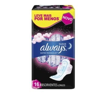 Always Noche Suave Toallas Higienicas C/ Alas X 16 Unidades.