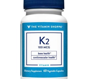 The Vitamin Shoppe K2 100 Mcg X 60 Caps.