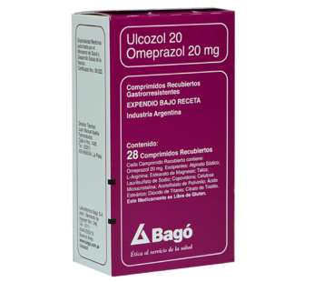 Ulcozol 20 Mg. Caja X 28 Comp. Rec.