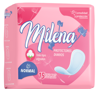 Milena Protec Diario Normal X 15 Un.