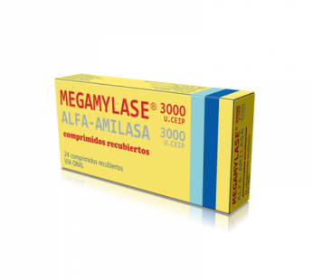 Megamylase 3000 U. Ceip Caja  X 24 Comp.