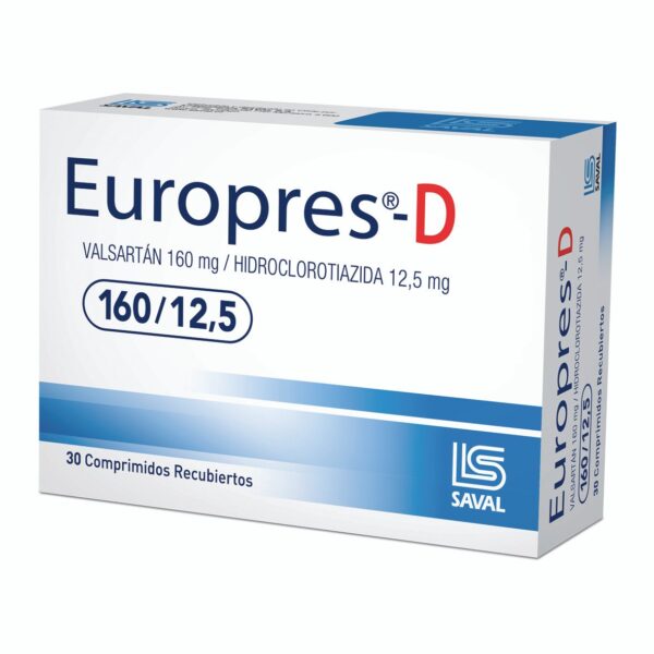 Europres D 160/12,5 Mg Caja X 30 Comp.