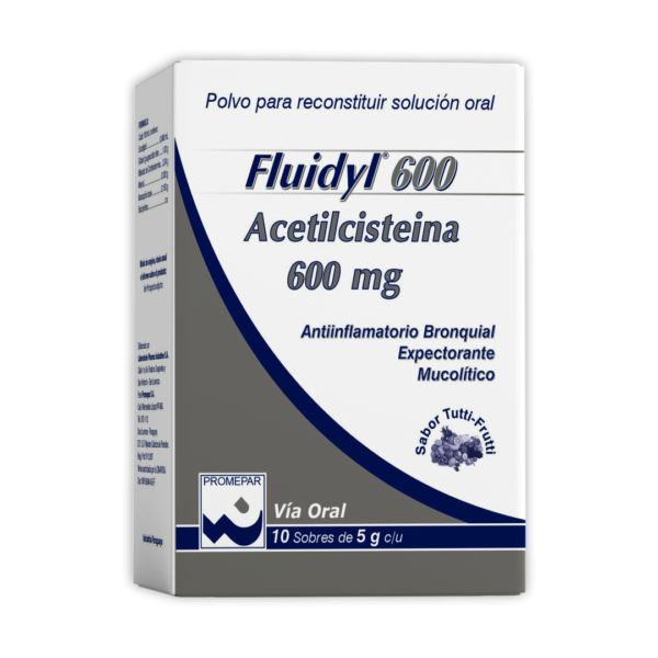 Fluidyl 600 Mg X 10 Sobres